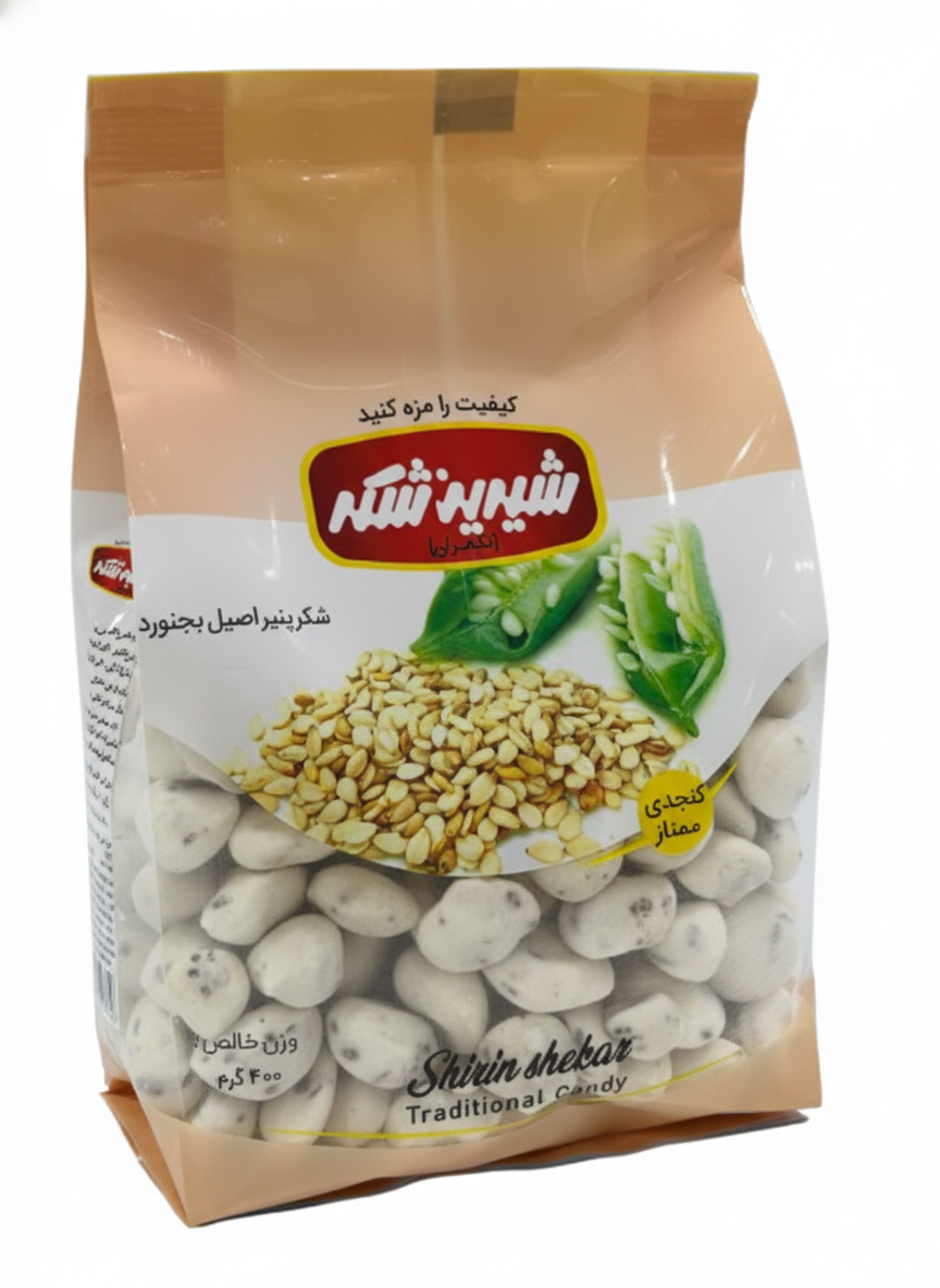 شکر پنیر(آبنبات) کنجد ممتاز ۴۰۰ گرم شیرین شکر